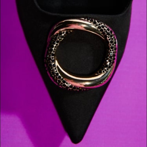 EMBELLISHED FLAT SLINGBACK SHOES - Picture 4 of 9